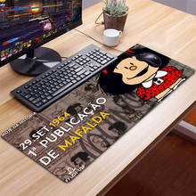 Alfombrilla de ratón grande XXL de Mafalda de dibujos animados para Gaming, Accesorios de ordenador, teclado, portátil, escritorio 2024 - compra barato