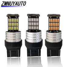 T20 W21W WY21W W21/5W светодиодный 7440 7443 светодиодный автомобильный светильник s, лампа поворотника для автомобиля, задний фонарь заднего хода, белый, желтый, красный, 12 В 2024 - купить недорого
