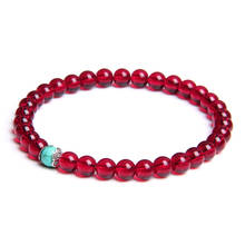 Natural Stone Handmade Bracelet For Women Men 6mm Garnet Beads Bracelets Red Braslet Yoga Meditation Jewelry Friendship gifts 2024 - buy cheap