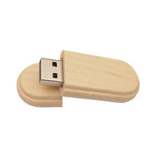 Pequeno pendrive de madeira oval usb 2.0, unidade de memória 4gb 8gb 16gb 32gb em bastão, logotipo personalizado para presente de casamento 2024 - compre barato