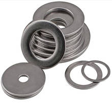 20 peças m8 m10 m12 m14 m16 juntas planas redondas 16mm-24mm od espaçadores de metal inoxidável material de junta comprimento 1.6mm-3mm 2024 - compre barato