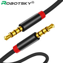 3.5mm Jack AUX Cable With Microphone Audio Speaker Cable Male To Male 4 Poles Nylon Braided Headphones For Car AUX Cord Phone 2024 - buy cheap