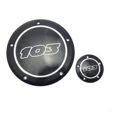 Black Motorcycle 103 Derby Cover Timer Timing Cover For Harley Dyna Touring Road King Street Glide Softail for Fat Boy FLSTF 2024 - buy cheap