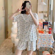 Camisola de seda pijamas de verão das mulheres sleepwear estilo princesa mais tamanho sexy sleepwear versão solta manga curta lazer wear 2024 - compre barato