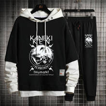 Novo anime tóquio ghoul kaneki ken cosplay trajes adolescentes hoodies calças moletom de algodão com capuz jaquetas casaco superior calças esportivas 2024 - compre barato