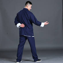Conjunto de ropa tradicional china de artes marciales para hombre, uniformes de Kung Fu de Bruce Lee, ropa de lino de Tai Chi, uniforme de Wing Chun, 3 uds. 2024 - compra barato
