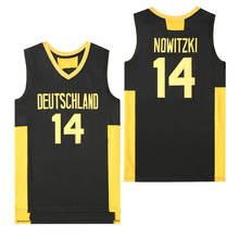 BG basketball jerseys DEUTSCHLAND 14 NOWITZ jersey Embroidery sewing Outdoor sportswear Hip-hop culture Black 2020 summer new 2024 - buy cheap