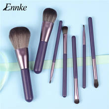 ENNKE Cute Makeup Brush Set Purple Wood Handle  Brushes Face Eye Cosmetic Powder Foundation Eyeshadow Brush Women Makeup Tools 2024 - buy cheap