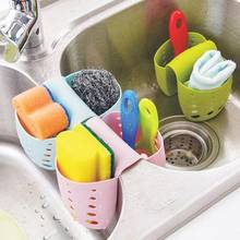 Top Sale 1PC Kitchen Double Sink Saddle Silicone Sponge Holder Sink Rack Storage Soap Dish Kitchen Drain Bag Home Bath Organizer 2024 - buy cheap