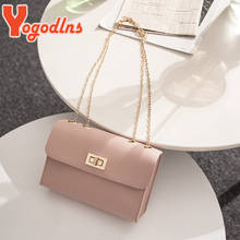 Yogodlns British Fashion Simple Small Square Bag Women Designer Handbag High-quality PU Leather Chain Mobile Phone Shoulder Bag 2024 - buy cheap