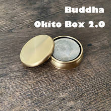 Будда коробка Okito 2,0 + половина доллара оболочки Волшебная монета для фокусов появляются проникают в Magia крупным планом иллюзии, трюк, реквизит ментализм 2024 - купить недорого