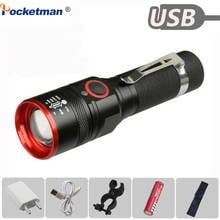 Super Brightness XML-T6 USB Rechargeable Flashlight Zoomable LED Torch Waterproof Flashlight For Indoor And Outdoor Use 18650 2024 - buy cheap