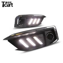 Tcart For Honda Civic 2018 2019 12V LED Car DRL Daytime Running Light waterproof Driving Daylight fog lamp with Turn Signal 2024 - buy cheap