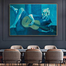 The Old Guitarist By Picasso Canvas Paintings On The Wall Art Posters And Prints Famous Art Pictures Home Wall Decor Cuadros 2024 - buy cheap