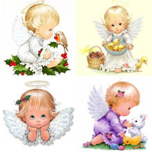 DIY Diamond Painting Angel Children 5D Mosaic Portrait Children Embroidery Diamond Painting Cute Home Decoration Wall Decoration 2024 - buy cheap