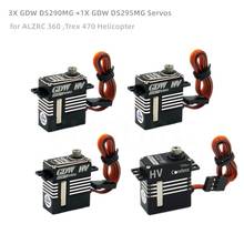 GDW 3Pieces DS290MG+1Piece DS295MG HV Digital Metal Servo Helicopter Parts for GAUI X3 X360 470L 2024 - buy cheap