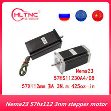 1pcs Nema 23 Stepper Motor 57HS 57X112 3A 3N.m 4-lead   motor 112mm 425oz-in for 3D printer for CNC engraving milling machine 2024 - buy cheap