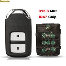 Jingyuqin remoto llave de coche de Control de 313,8 MHZ ID47 Chip para Honda ciudad Jazz XRV Venzel HRV 2 botones inteligente Fob 2024 - compra barato