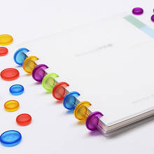 50pcs/Lot 18/24/28mm Colored Mushroom Hole Disc Loose Book Binding Ring Multicolor Round Arc Binding Notebook Office Supplies 2024 - buy cheap