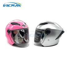 Average Size Motorcycle Helmets Men Women Electric Bike Helmet with Open Double Lens Visor Fit Most Motorbike Scooter 2024 - buy cheap