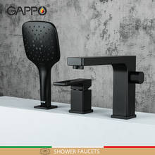 Смеситель для ванны GAPPO, Черный кран «Водопад» с разрезом, кран для ванной комнаты, G1117-6 2024 - купить недорого