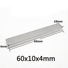 3~100PCS 60x10x4 Quadrate sheet Magnet N35 NdFeB Powerful Strip Magnets 60x10x4mm Strong Neodymium Magnets 60*10*4 Block magnet 2024 - buy cheap