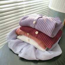 Moda coreana casacos brancos femininos, outono casual roxo macio de malha cardigan cropped suéter macio de malha vintage cardigan 2020 2024 - compre barato