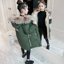 -30 Degrees Cold Winter Children Thickening Warm Down Jackets Girls Long Section Hooded Coats Boys Fashion Big Fur Collar Jacket 2024 - buy cheap