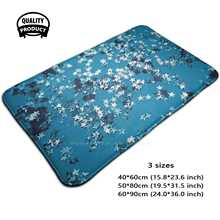 Blue Ocean Glitter Stars #1 #Shiny #Decor #Art Comfortable Door Mat Rug Carpet Cushion Color Digital Manipulation Blue Abstract 2024 - buy cheap