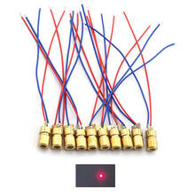 Módulo de diodo de punto láser ajustable, accesorios de instrumentos láser de cabeza de cobre, 3V/5V, 650nm, 5mW 2024 - compra barato