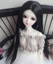 1/3 1/4 1/6 Bjd SD Doll Wig High Temperature Wire Black Long Straight BJD Wig For Doll Hair 2024 - buy cheap