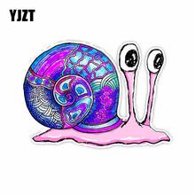 YJZT 10.5CM*14.8CM Colored Snail Cool Animal Car Sticker Decal PVC C29-0874 2024 - buy cheap