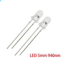 20PCS/Lot 5mm Infrared LED Diode 940nm Light Emitting Diode Lamp 5 mm (Transparent Water Clear Lens Through Hole 940 nm)  New 2024 - buy cheap