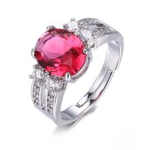 Bettyue-Anillo de circonia roja brillante para mujer y novia, joyería de moda, anillo de lujo, regalo delicado 2024 - compra barato