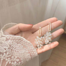 2020 New Arrival Alloy Trendy Crystal Long Tassel Dangle Earrings for Women Elegant Korean Drop Earrings Pendant Metal Jewelry 2024 - buy cheap