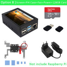 Raspberry Pi 3 Model B + сенсорный экран 3,5 дюйма, ЖК-дисплей 480*320 + сенсорное перо + чехол из АБС-пластика для Raspberry Pi 4 Model B / 3B + /3B 2022 - купить недорого