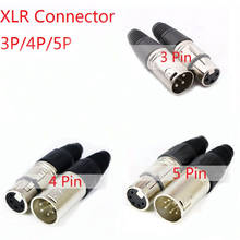 Conector de Cable de Audio para micrófono XLR, 3P, 4P, 5P, 3/4/5/ Pin, conector macho y hembra XLR, terminales de Cable de cañón para conector de soldadura de micrófono 2024 - compra barato
