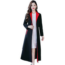 Abrigos de lana de marca para mujer, chaqueta de longitud media coreana, holgada, cortavientos largo de lana para Otoño e Invierno 2024 - compra barato