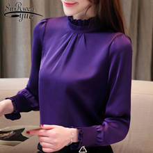 Autumn Solid Silk Long Sleeve Tops Women Korean Style Women Blusas Mujer De Moda 2019 New Office Work Blouse Blusas 5713 50 2024 - buy cheap