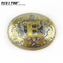 Bullzine wholesale zinc alloy BELT BUCKLE letter "E" belt buckle FASHION belt buckle FP-03702-E LUXURIOUS jeans gift belt buckle 2024 - buy cheap