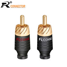 Conector RCA para soldadura de lujo, salida de Audio/Adaptador de entrada, conector chapado en oro para auriculares, 10 unids/lote 2024 - compra barato