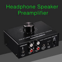 Kyyslb b015 amplificador de alto-falante, pré-amplificador de sinal estéreo com duas fontes de áudio com controle de volume sem perda 2024 - compre barato