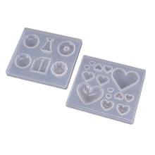 Moldes de resina UV para manualidades, moldes de silicona para decoración de dulces, con forma de corazón, epoxi, DIY 2024 - compra barato