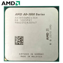 AMD A8-Series A8-3850 2.9GHz AD3850WNZ43GX A8 3850 Quad-Core CPU 100% working properly Desktop Processor 100W Socket FM1 2024 - buy cheap