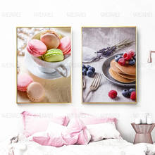 Nordic Posters and Prints Macaron Cake Coffee Dessert Canvas Painting Modern Home Decoration Kitchen Wall Art Pictures No Frame 2024 - buy cheap