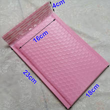 Bolsa de correo acolchada de burbujas, sobres de color rosa de 130x200mm, 5,1x7,8 pulgadas, espacio utilizable de 18x23cm, autosellado [50 Uds] 2024 - compra barato