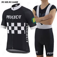 Classic pro racing team clothing set men short sleeve road cycling jersey & black retro bib shorts bicycle jersey bike clothes 2024 - buy cheap