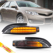 2PCS Smoke LED Dynamic Side Mirror Blinker Light Turn Signal Lamp For TOYOTA Yaris Auris Camry Prius C Verso 2009- 2024 - buy cheap