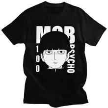 Japanese Manga Mob Psycho 100 T Shirt Men Pure Cotton Tshirt Shigeo Kageyama Tee Tops Short Sleeved Anime T-shirt Gift Clothing 2024 - buy cheap