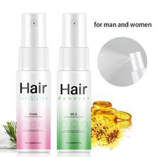 Espray de depilación indoloro para mujeres y hombres, con inhibidor del vello para el crecimiento del cabello, para cara, Bikini, piernas, brazos, axilas, depilación, 2 unids/set por Set 2024 - compra barato